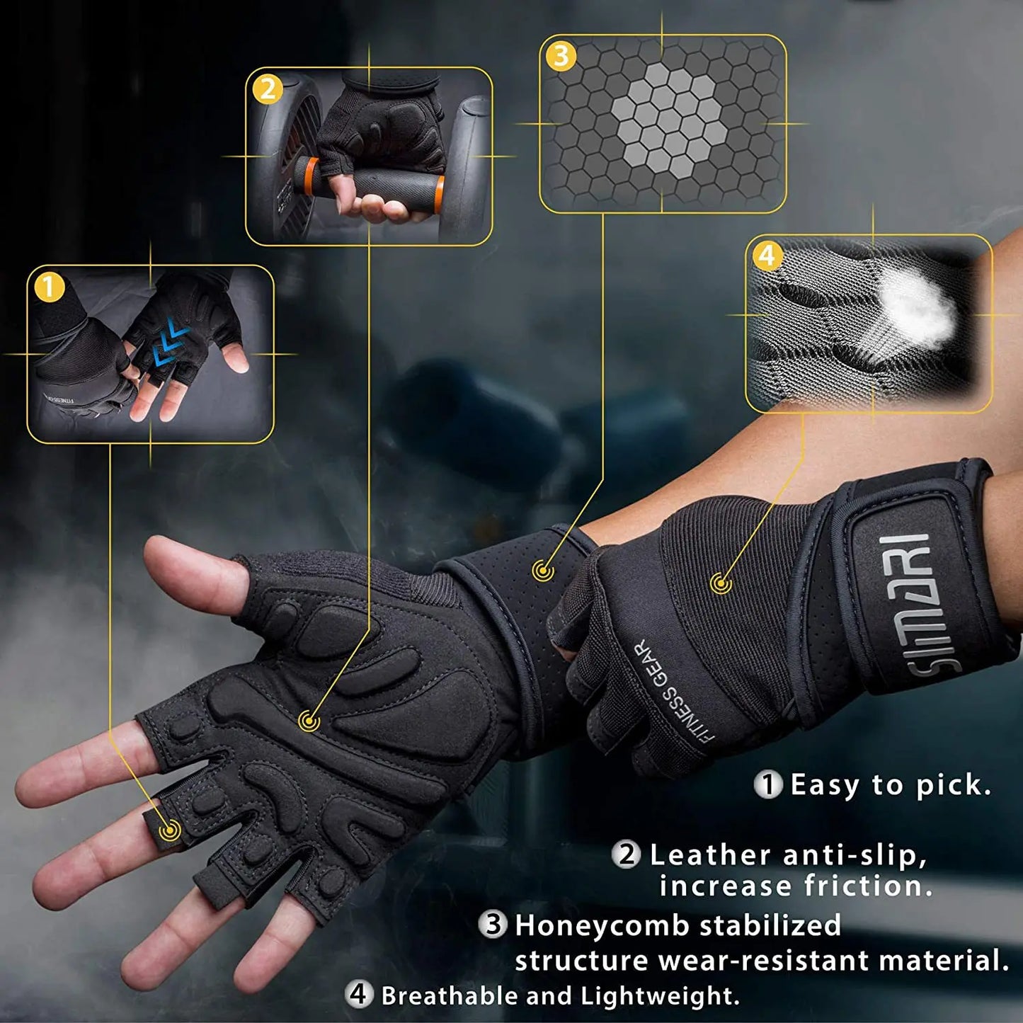Half Finger Non-Slip Gloves